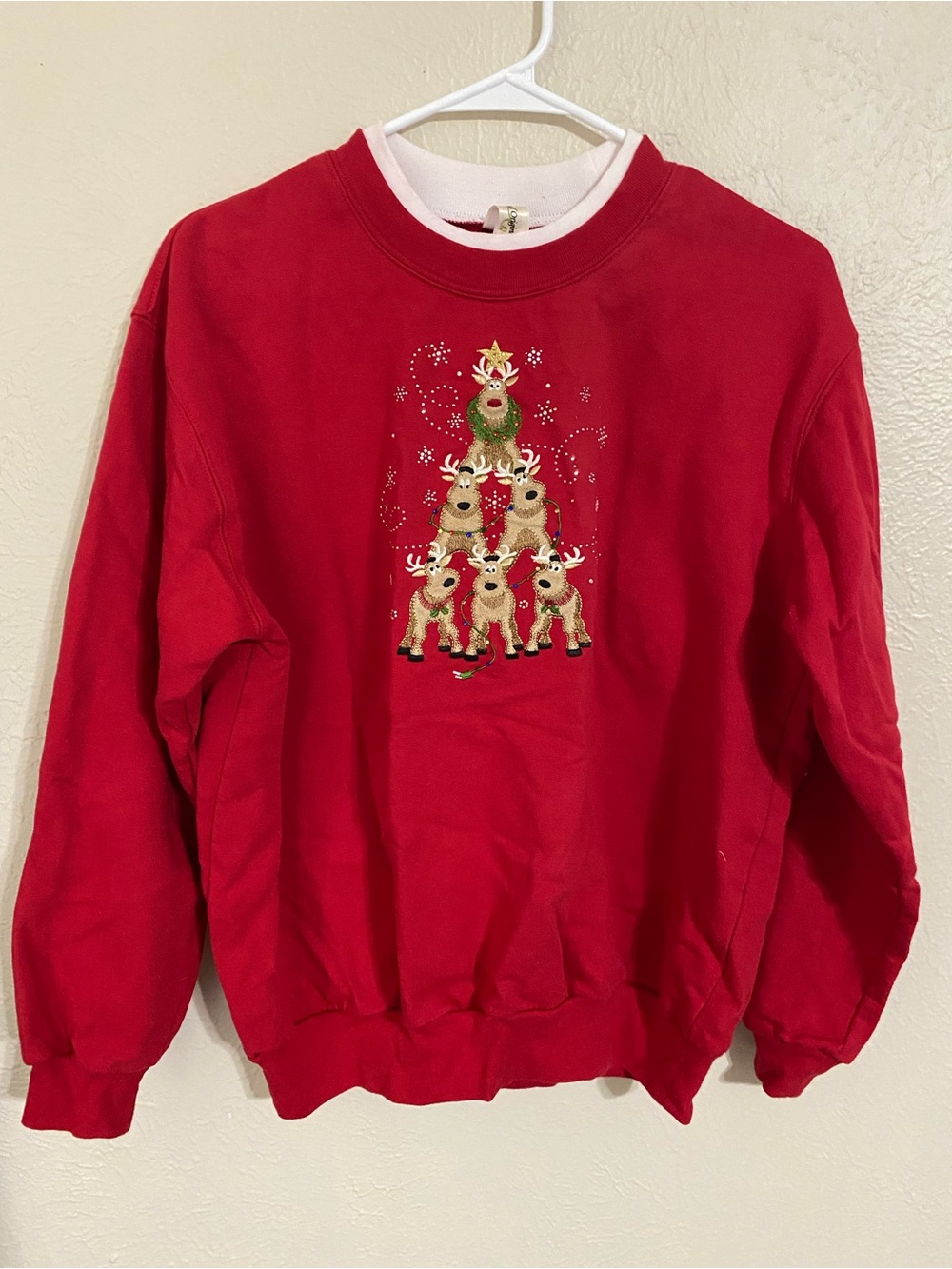 Red Holiday Reindeer Sweatshirt